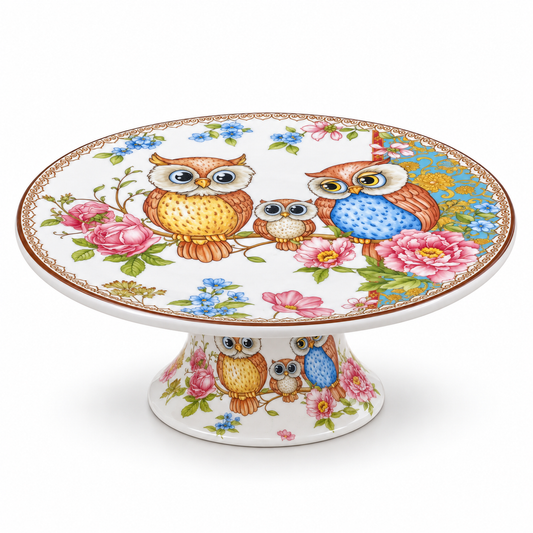 Base para Tortas OWL de Cerámica con Pedestal
