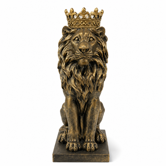 Figura Rey León - Poliresina - Decorativa - 38 cm