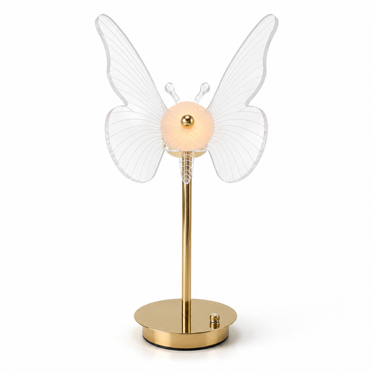 Lámpara LED Mariposa - Acrílico y Metal - Control Táctil