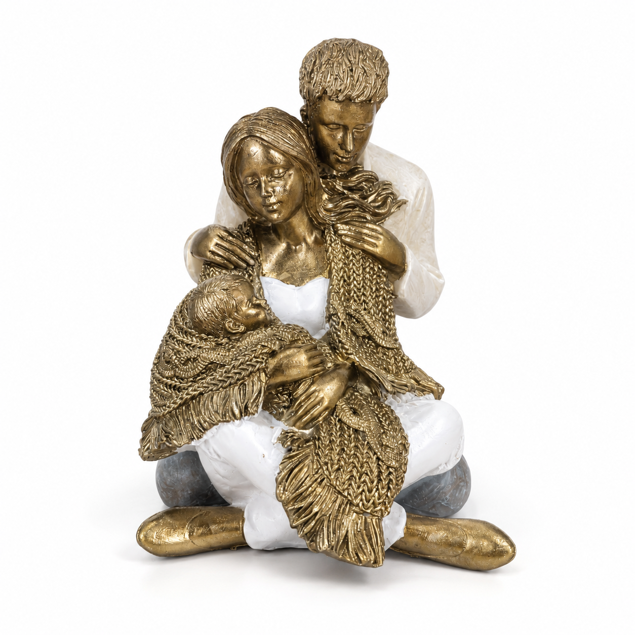 Figura Decorativa Familiar - Poliresina - 12 cm