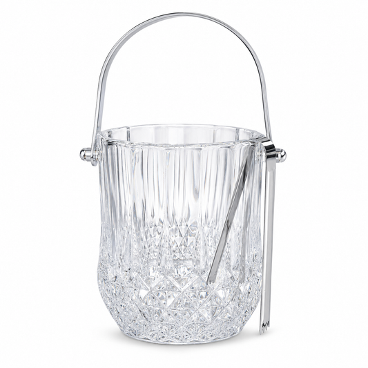 Hielera Transparente de Cristal con Asa y Pinza