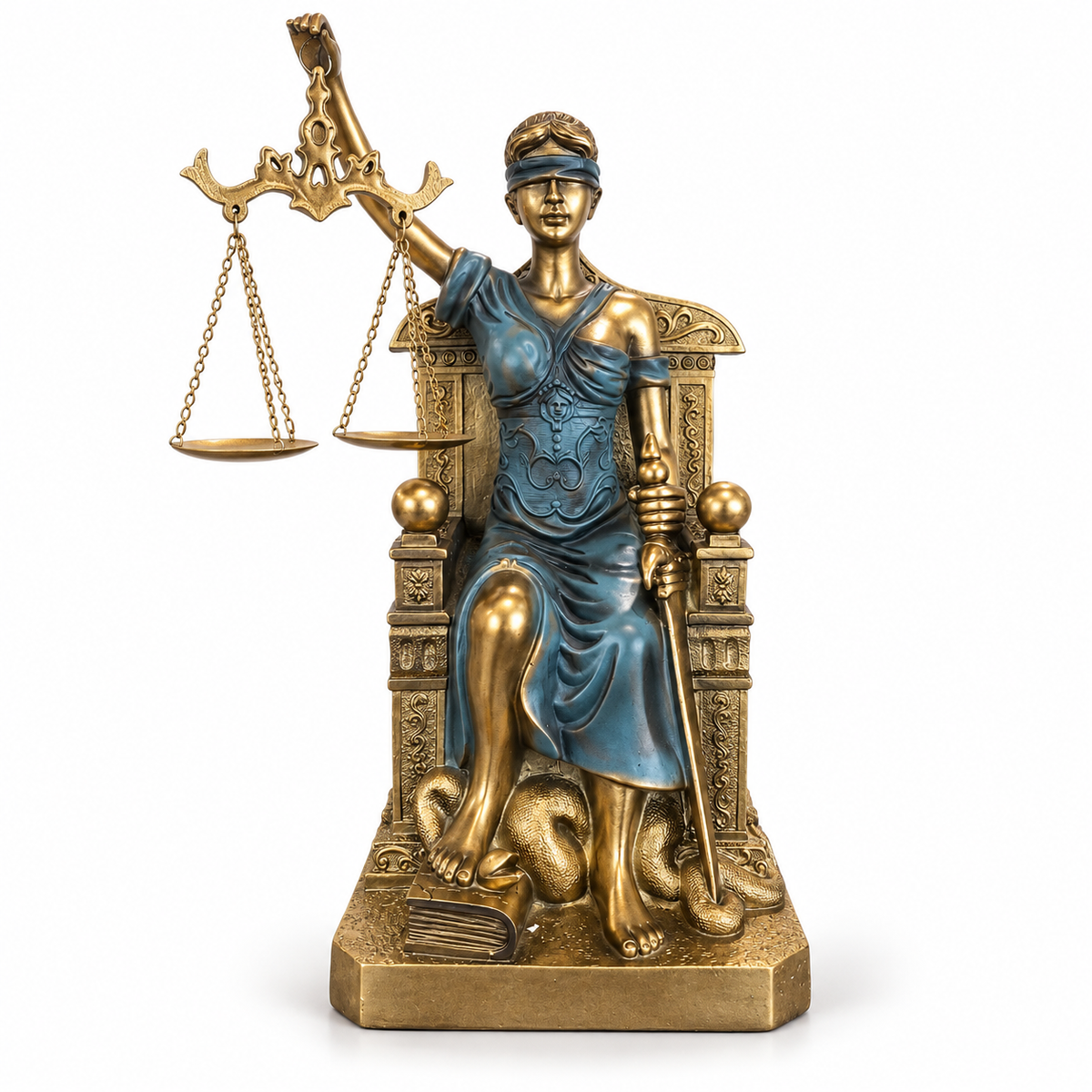 Dama de la Justicia Decorativa en Poliresina - 26 cm