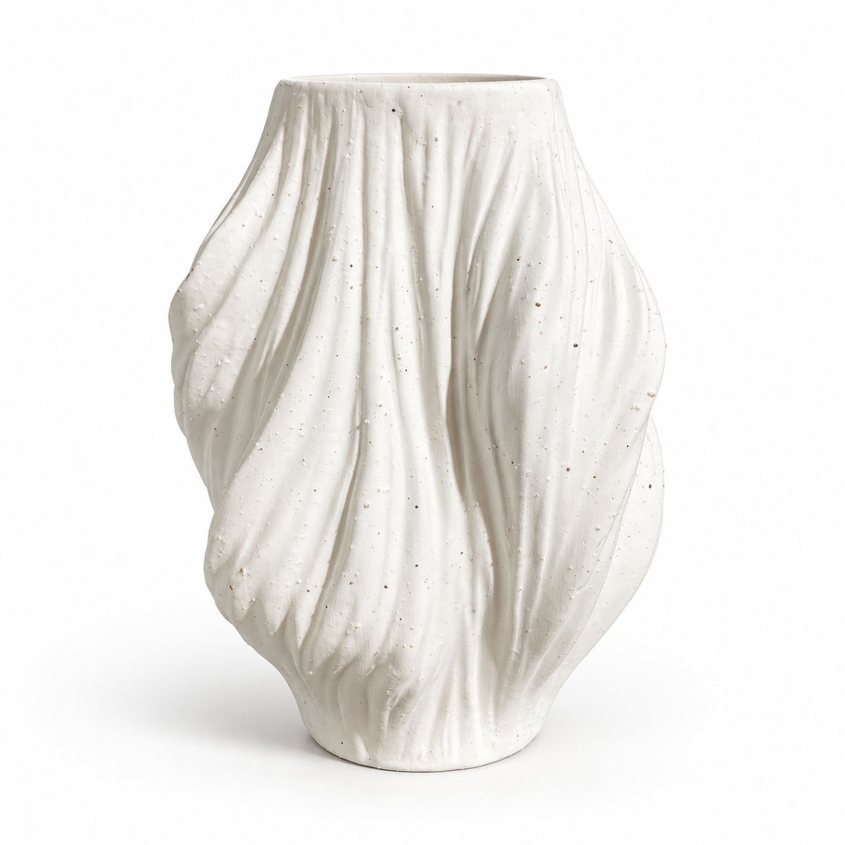 Florero Blanco Capullo de Resina – 21,5 cm