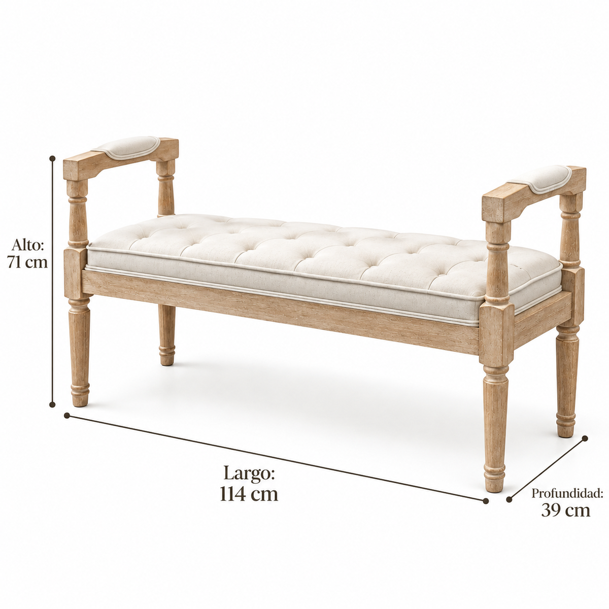 Banqueta Eloisa Antique - 114 cm
