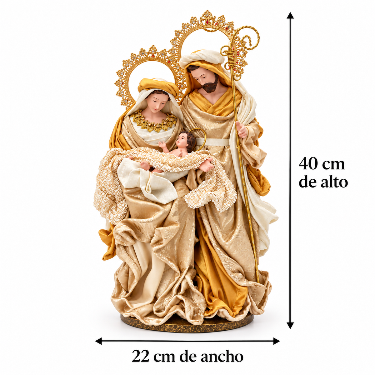 Sagrada Familia Decorativa Dorada – 40 cm