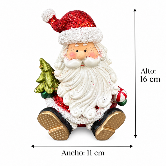 Santa Navideño con Resorte – 16 cm