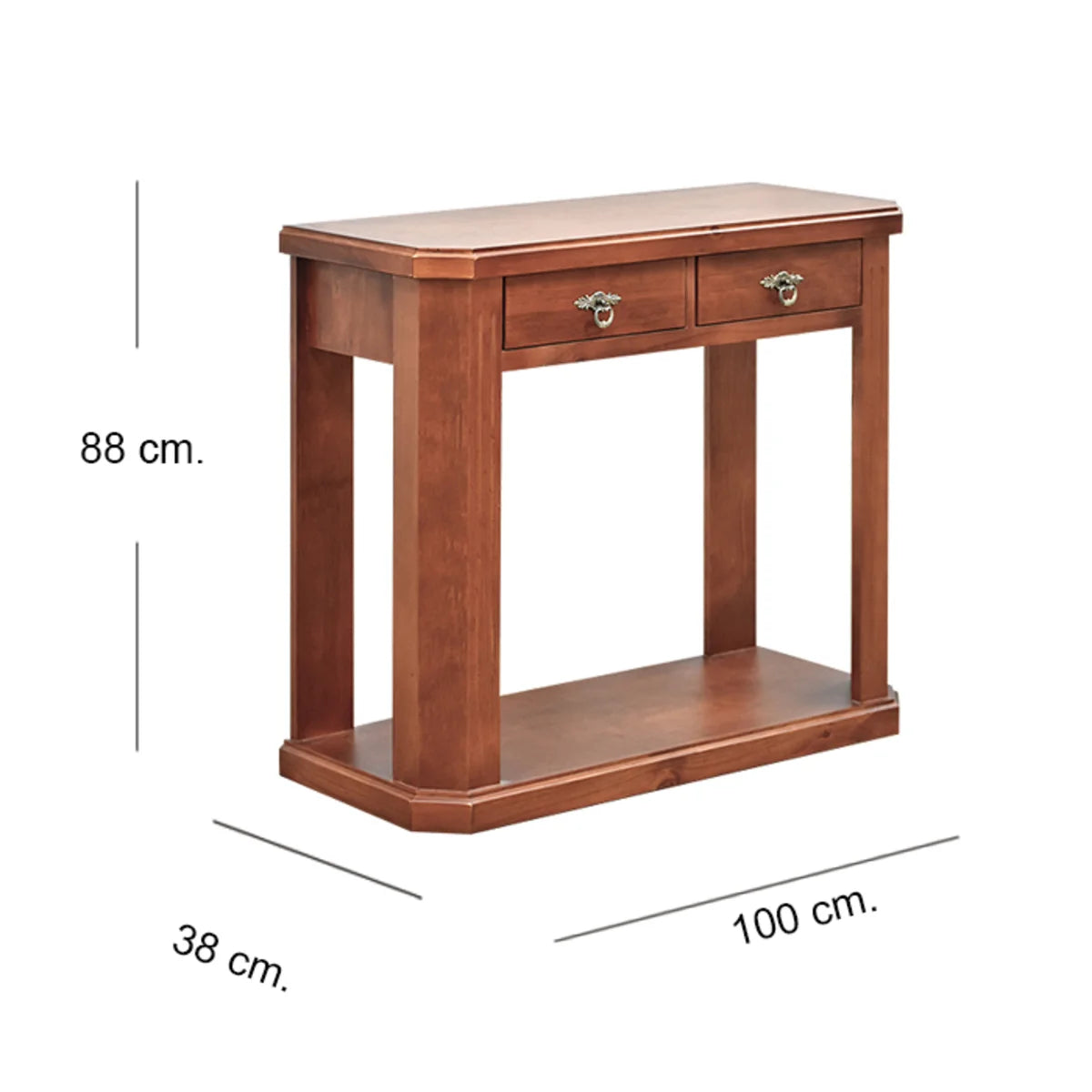 Arrimo XL Maxi de Madera Sólida – Doble Cubierta y Cajón Central