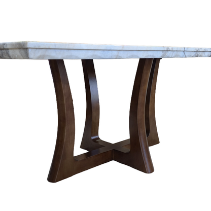 COMEDOR DE MARMOL Y ROBLE HALLE - 6 SILLAS