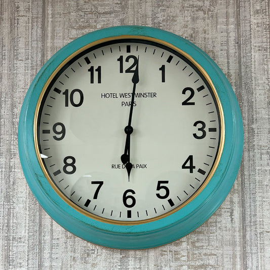 Reloj de Pared Metálico "Hotel Westminster" - Estilo Vintage Calipso