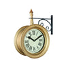 Reloj de Pared Metálico de Doble Cara - Estilo Clásico