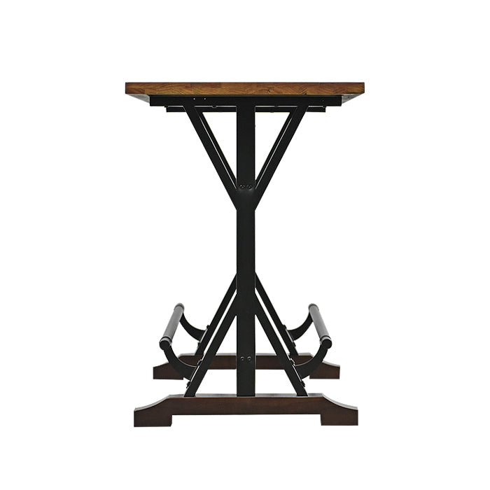 JUEGO DE MESA TIPO ISLA + 4 TABURETES - DOREN - MADERA Y METAL