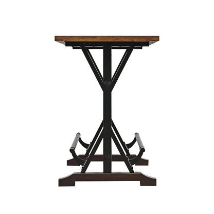 JUEGO DE MESA TIPO ISLA + 4 TABURETES - DOREN - MADERA Y METAL