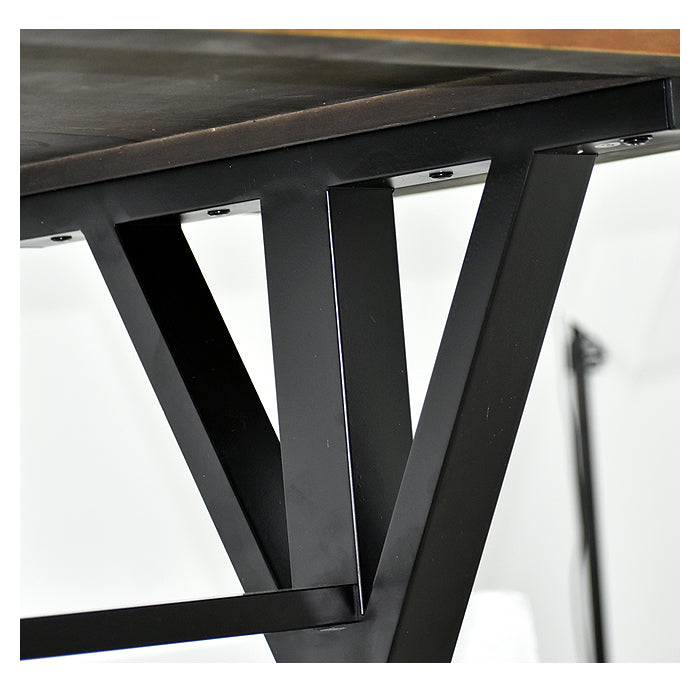 JUEGO DE MESA TIPO ISLA + 4 TABURETES - DOREN - MADERA Y METAL