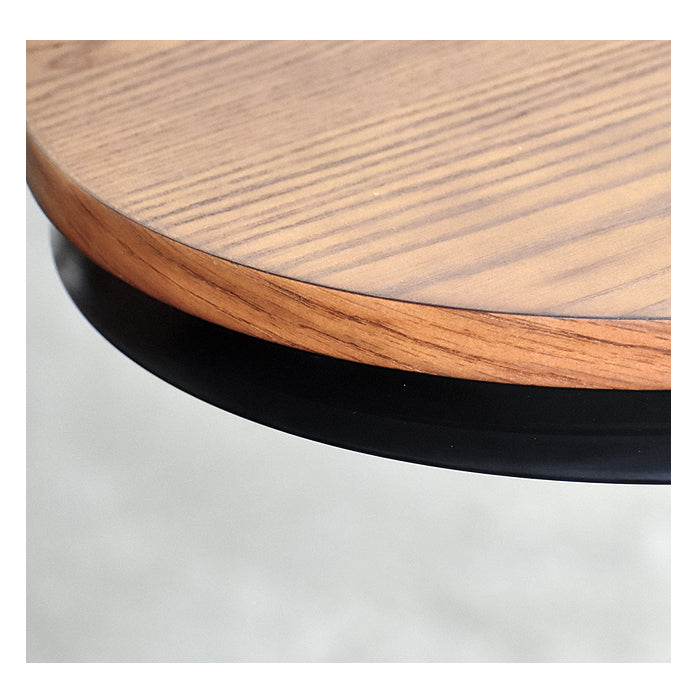 JUEGO DE MESA TIPO ISLA + 4 TABURETES - DOREN - MADERA Y METAL