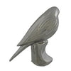 FIGURA PAJARO PLATEADO SENTADO