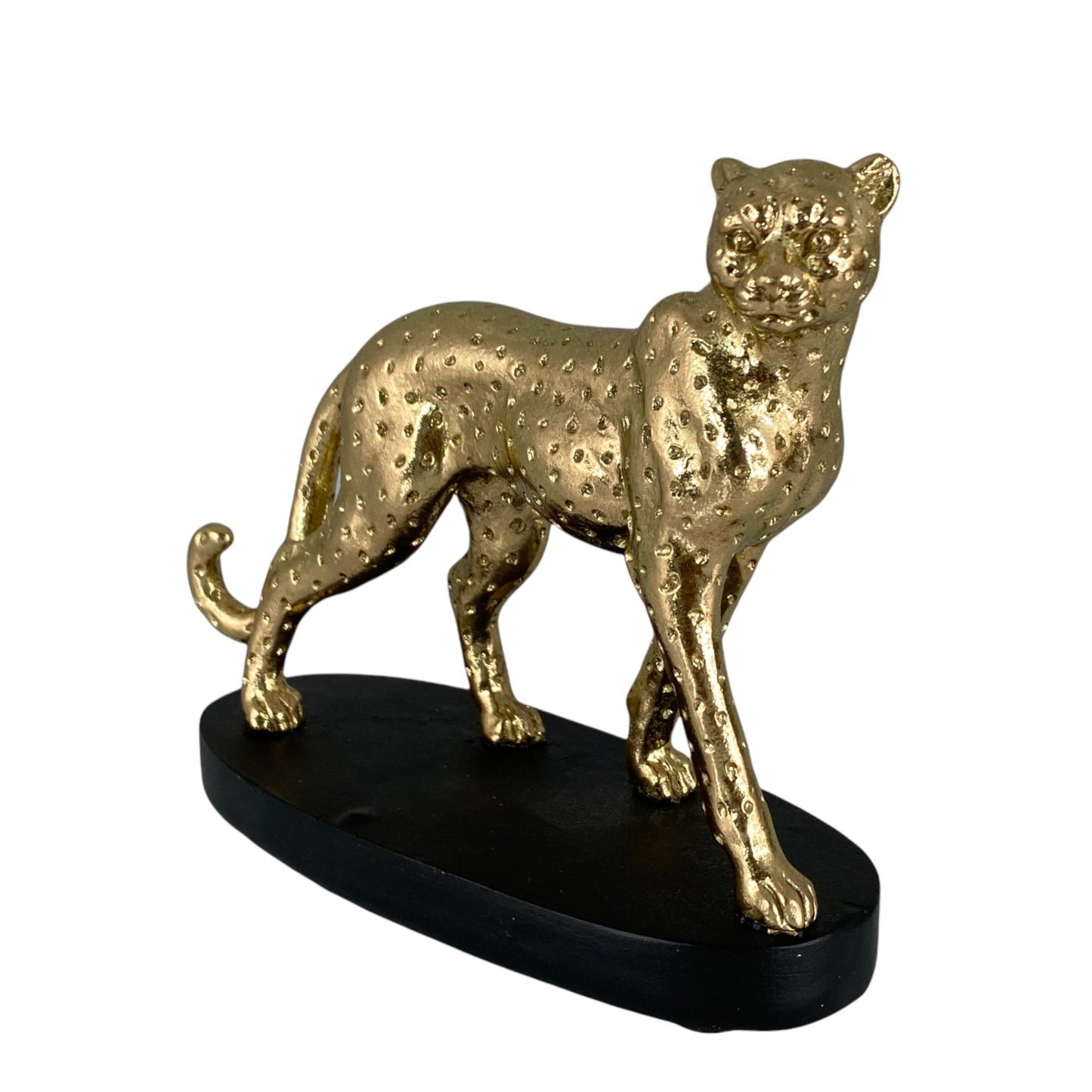 Figura de Leopardo Dorado Caminando - Concept Life