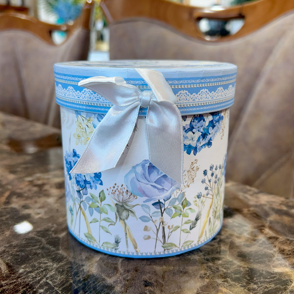 Tazón de Cerámica 300cc - Diseño Floral Azul