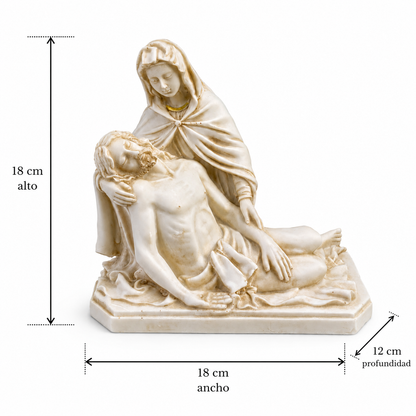 Figura Religiosa La Piedad en Resina – 18 cm