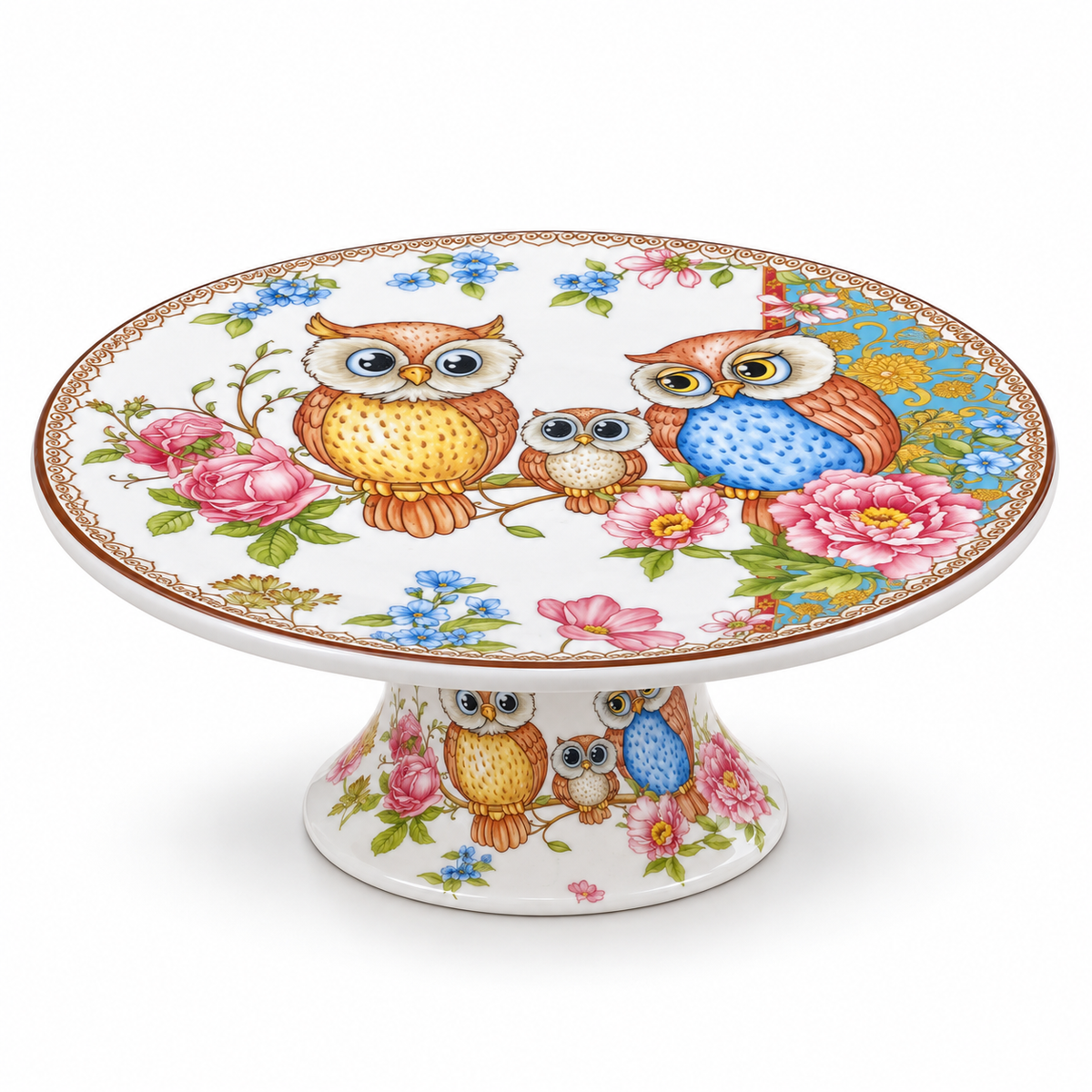 Base para Tortas OWL de Cerámica con Pedestal