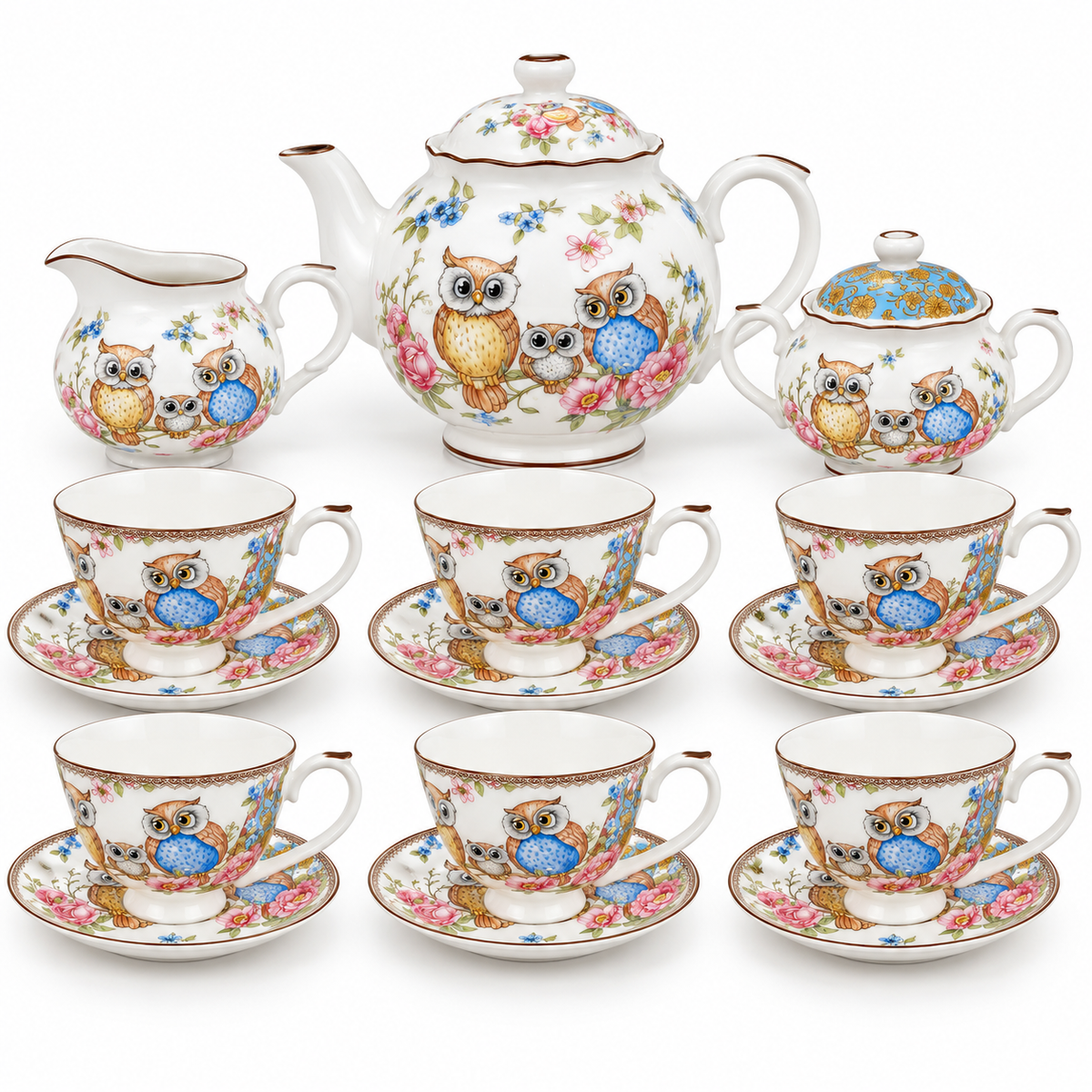 Juego de Té OWL de Cerámica