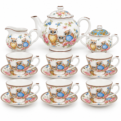 Juego de Té OWL de Cerámica