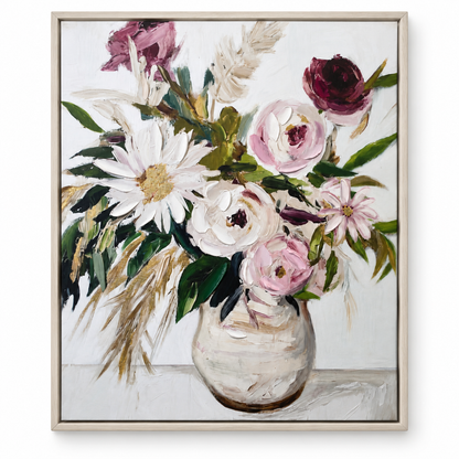 Cuadro Florero con Rosas II - 50 cm