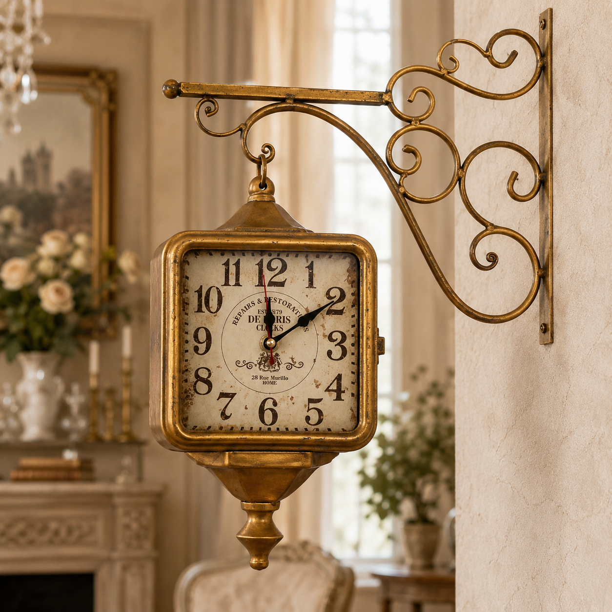 Reloj de Pared Doble Cara Chronosbrass