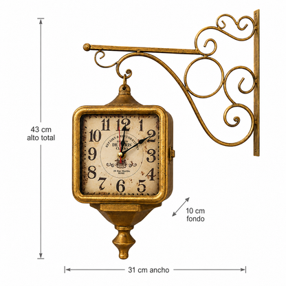 Reloj de Pared Doble Cara Chronosbrass
