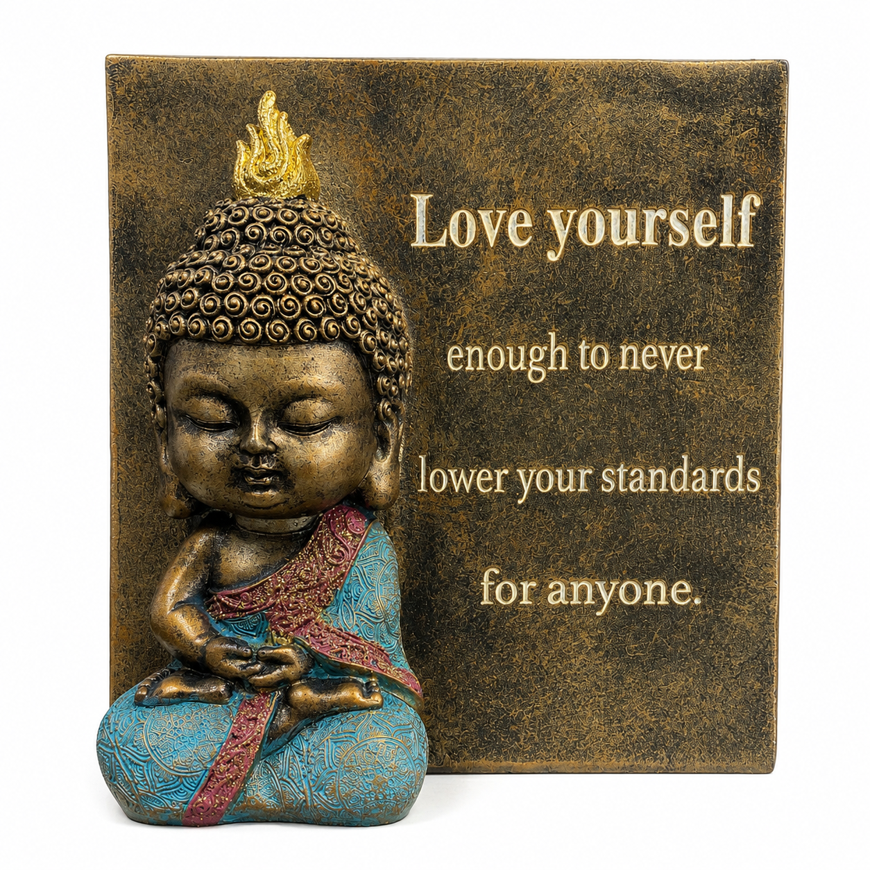 Figura Buda en Libro - 21 cm