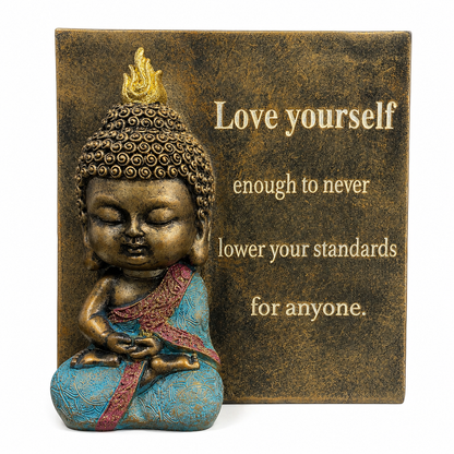 Figura Buda en Libro - 21 cm