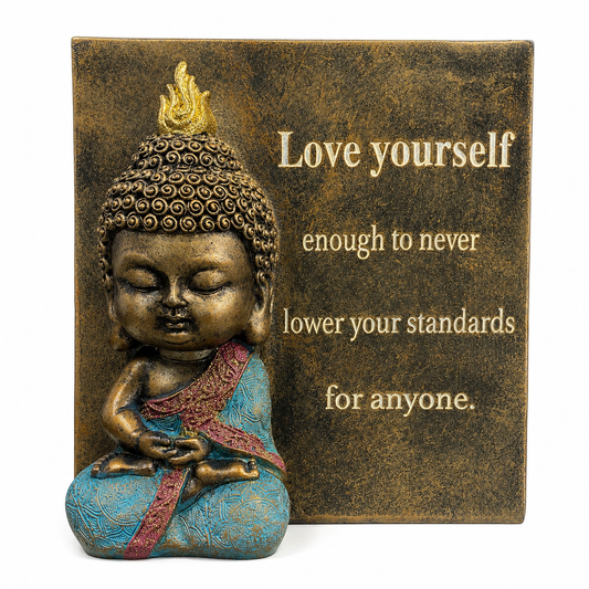 Figura Buda en Libro - 21 cm