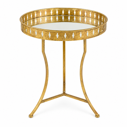 Mesa Metal Gold con Espejo - 68 cm