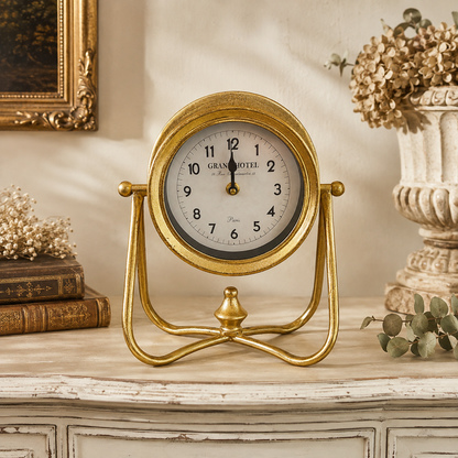 Reloj de Mesa Dorado Vintage - 29 cm