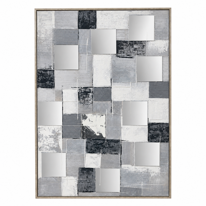 Cuadro Abstracto Monocromático - 123 cm