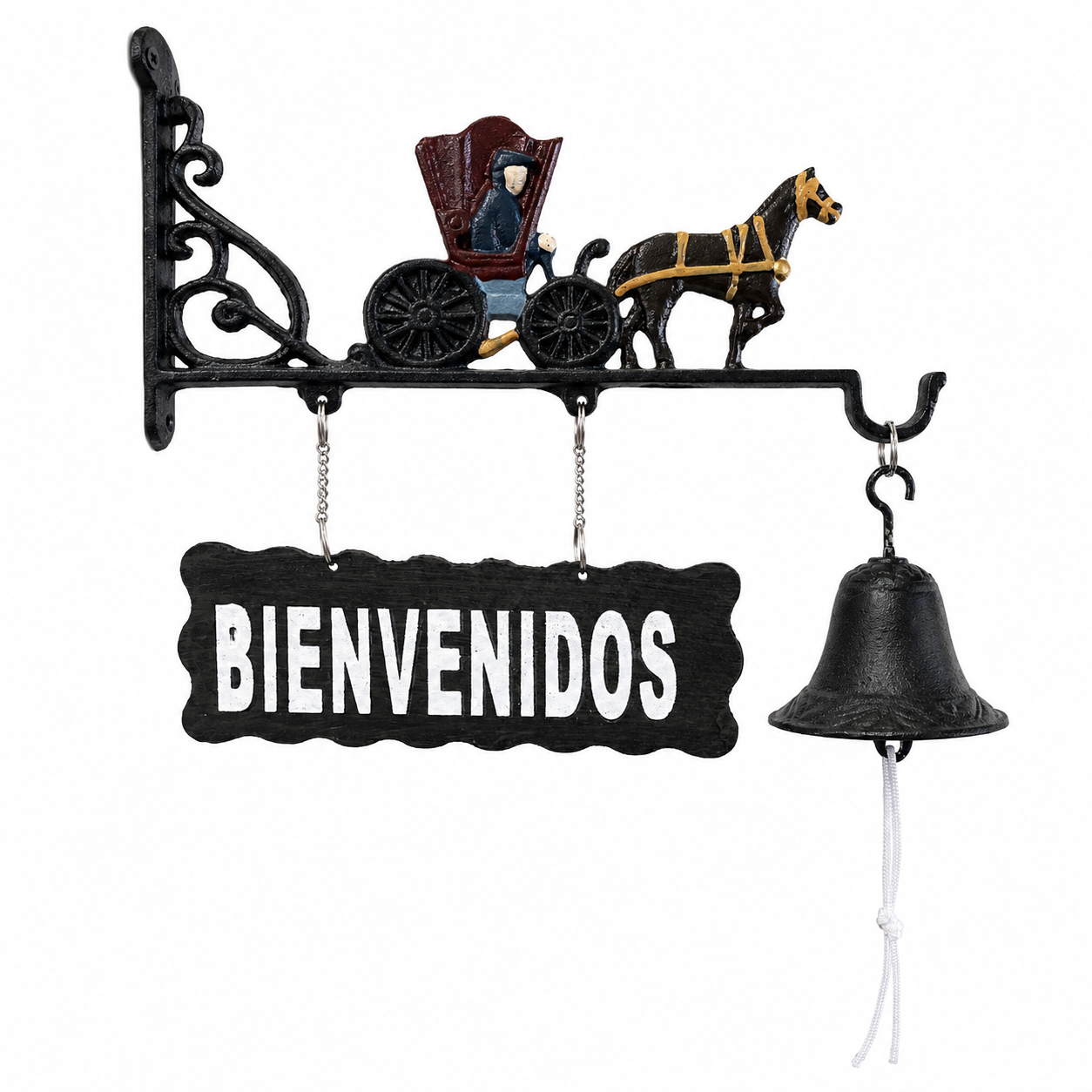Campana de Hierro con Carreta “Bienvenidos”