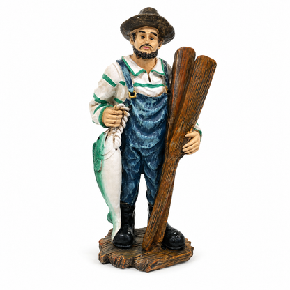 Figura Decorativa Pescador en Poliresina – 32 cm