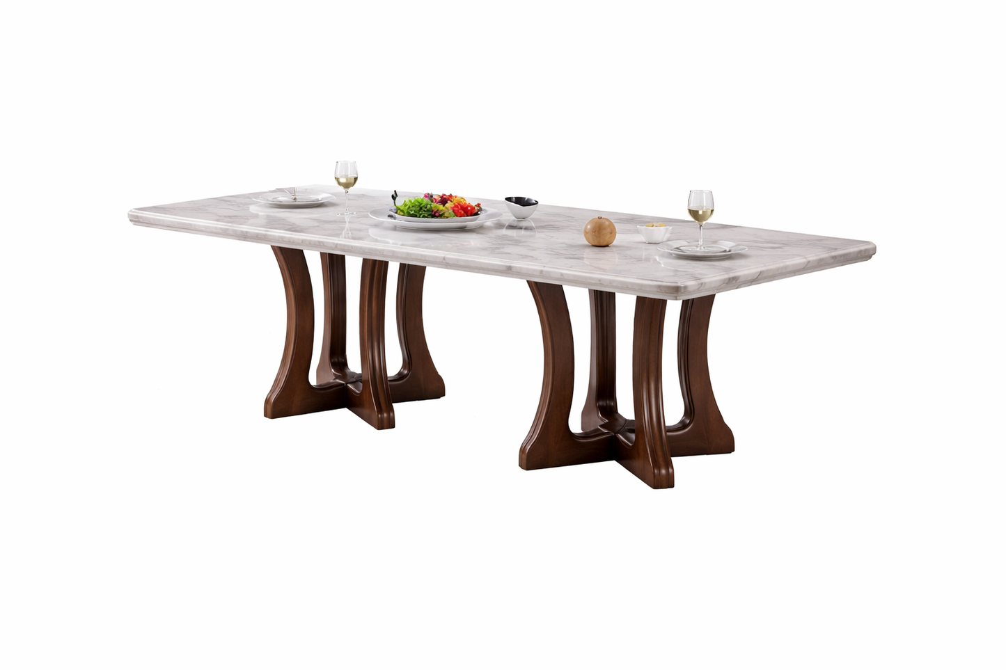 COMEDOR DE MARMOL Y ROBLE YALOVA - 8 SILLAS
