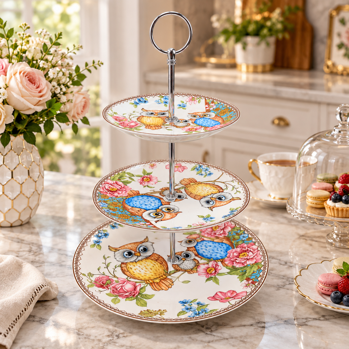 Plato de Tres Niveles OWL - 34 cm
