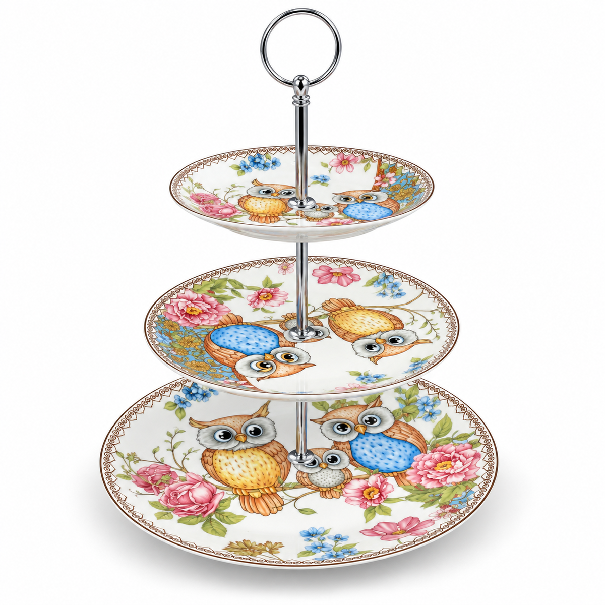 Plato de Tres Niveles OWL - 34 cm