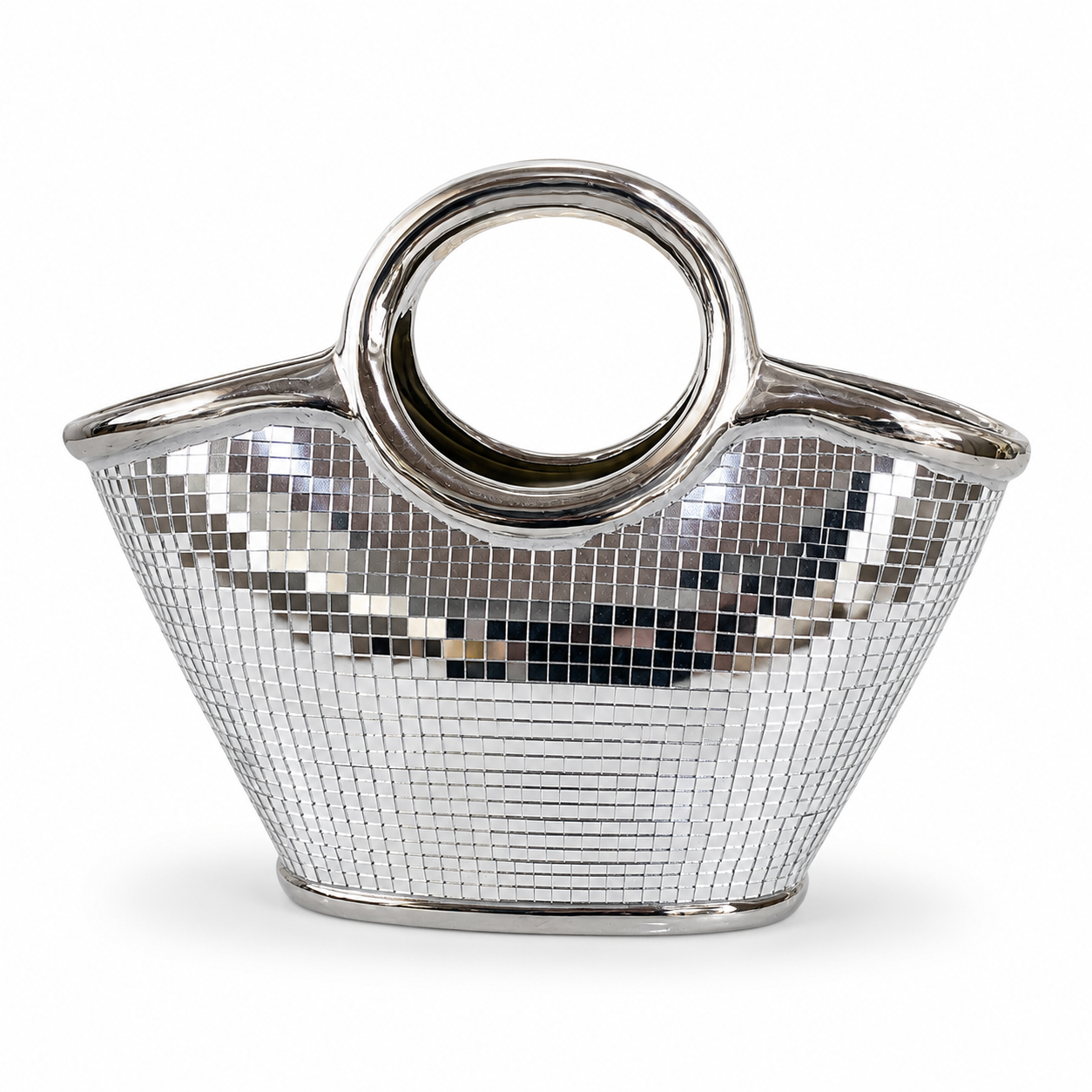 Cartera Decorativa Espejada de Poliresina - Espejada – 28 × 24 cm