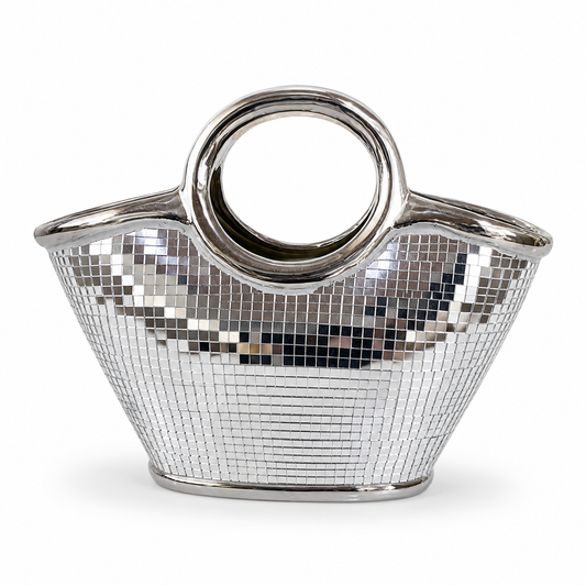Cartera Decorativa Espejada de Poliresina - Espejada – 28 × 24 cm