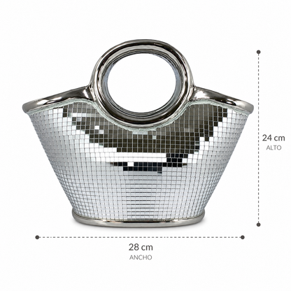 Cartera Decorativa Espejada de Poliresina - Espejada – 28 × 24 cm