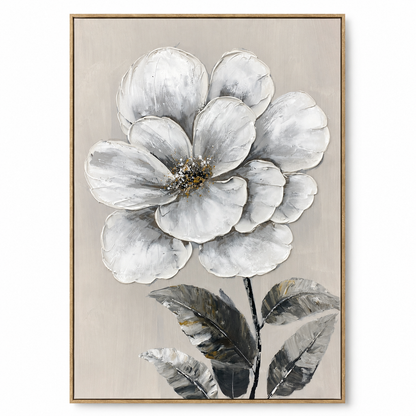 Cuadro Decorativo Magnolia - Óleo con Relieve – 120 × 80 cm