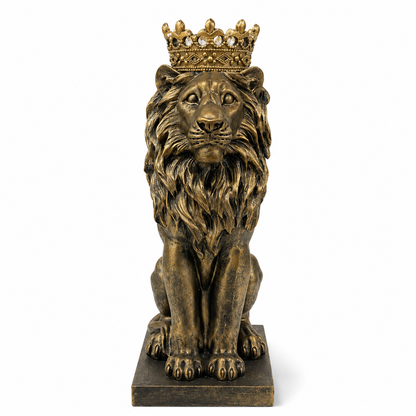 Figura Rey León - Poliresina - Decorativa - 38 cm