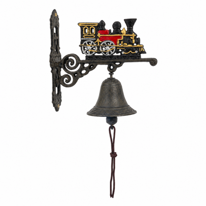 Campana de Hierro con Figura de Tren - 18 cm