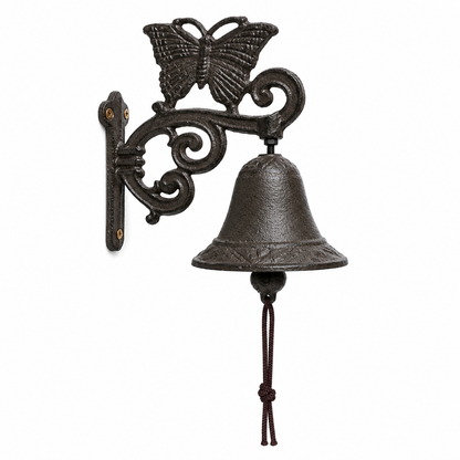 Campana de Hierro con Figura de Mariposa - 18 cm