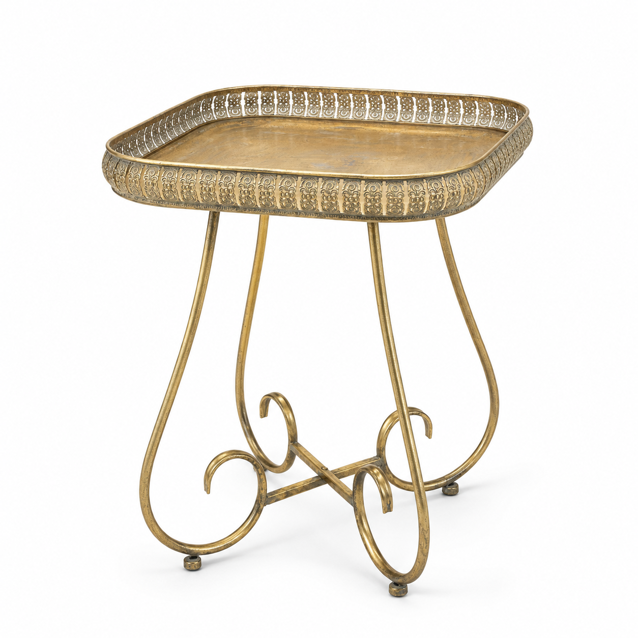 Mesa Bandeja Gold Vintage - 56 cm