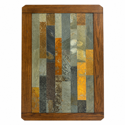 Mesa de Centro Rustic OAK - Rectangular - Madera y Pizarra - 91,5x56x46,5 cm