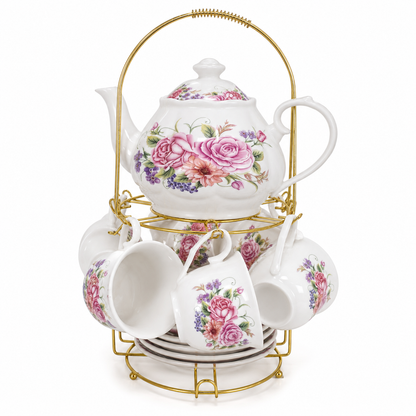 Juego de Té París con Atril – 13 Piezas