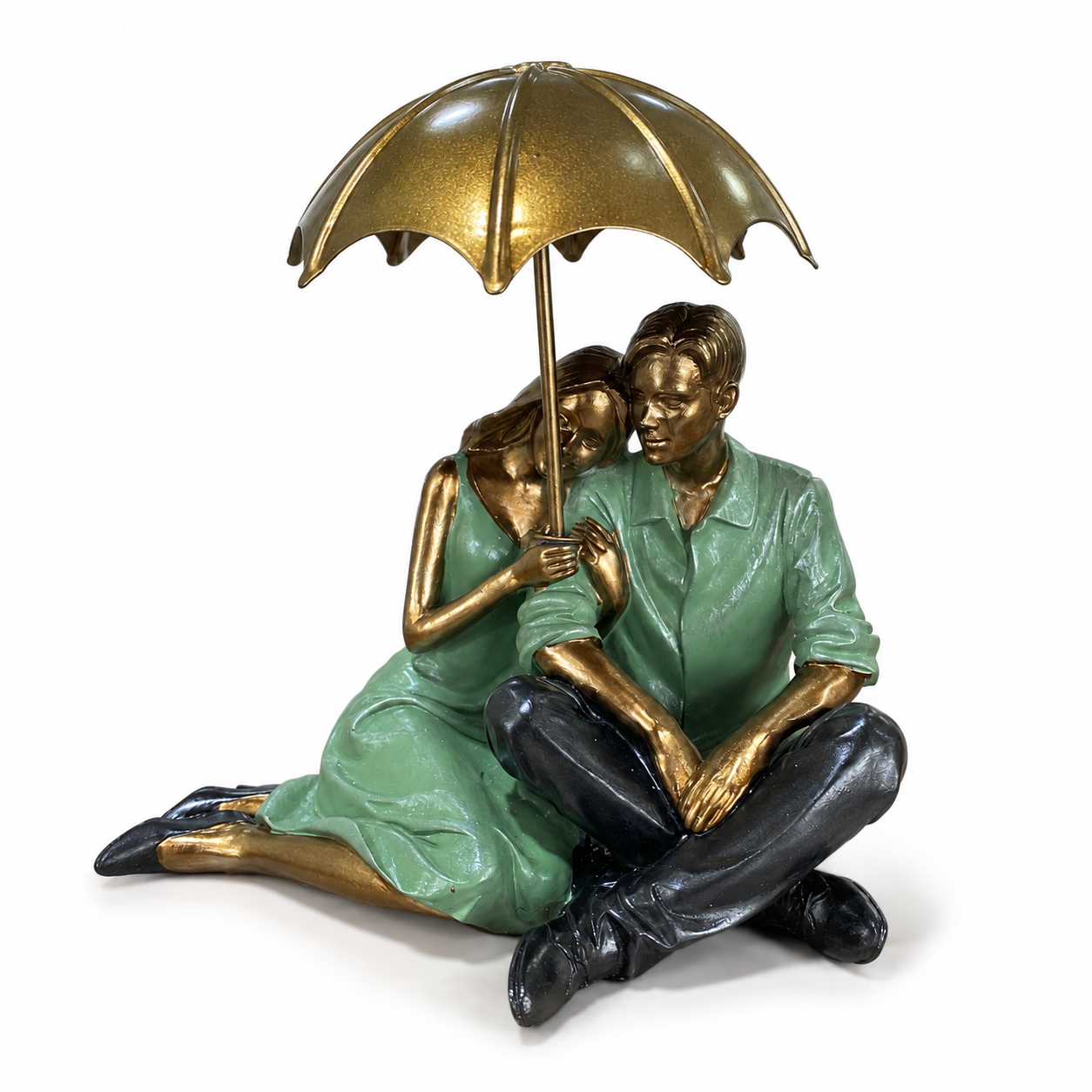 Figura Decorativa Pareja bajo Paraguas - 15 cm